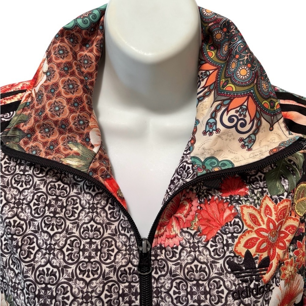 Adidas Originals Jardim Agharta Farm Firebird Floral Track Jacket Black Sz S - Picture 10 of 11